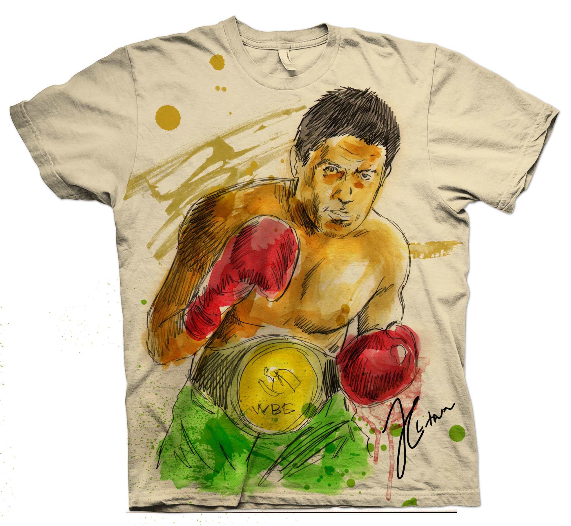 Julio Cesar Chavez Water Color t-shirt