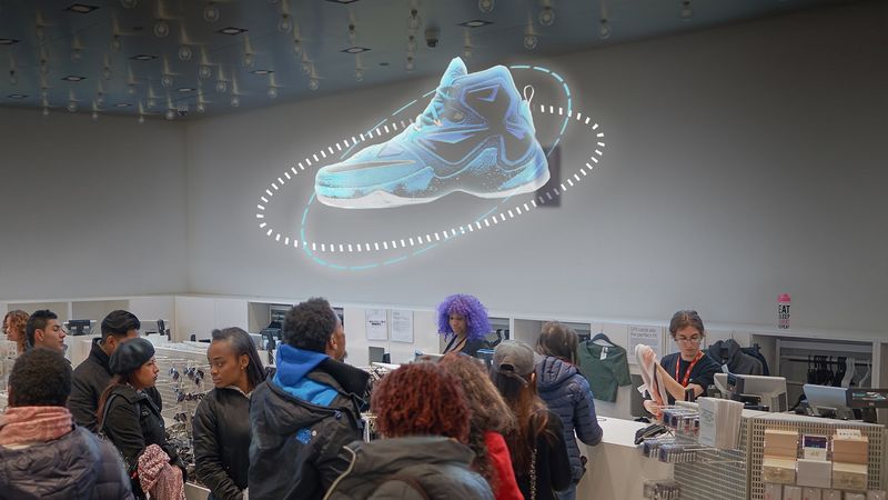 sneaker hologram display