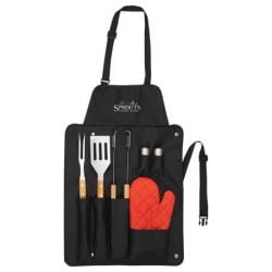 Bbq Now Apron And 7 Piece Bbq Set 