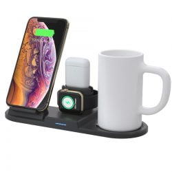 15W Multi-function Wireless Charger with Heating Cup 