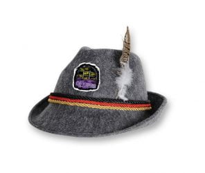 German Alpine Hat w/A Custom Printed Faux Leather Icon 