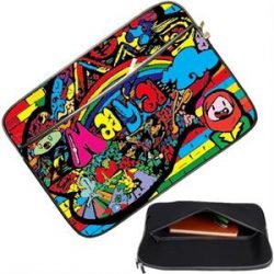 Sublimation Neoprene Laptop Sleeve w/Front Pocket Full Color 