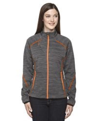 NORTH END SPORT RED Ladies' Flux Mélange Bonded Fleece Jacket 