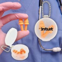 Silicone Earplug Keychain 