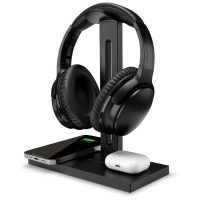 5-in-1 Headphone Stand and Wireless Charger Station 