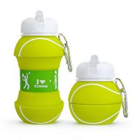 550 ML Tennis Ball Shaped Sports Water Bottle Collapsible