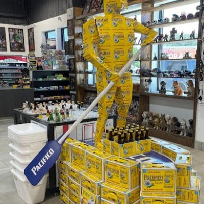 Cardboard Pacifico Paddle Boarder Display