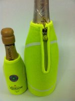 Beer Bottle Sport Yellow Tennis Stubby Holder Can Cooler