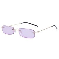 Sunglasses - Purple Lenses - Gold Frames