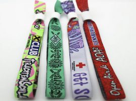 Custom woven tradeshow wristband