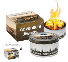 City Bonfires Portable Fire Pit w/ custom lid label and custom gift box