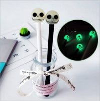 Glow Skull Head Ballpoint Pen 