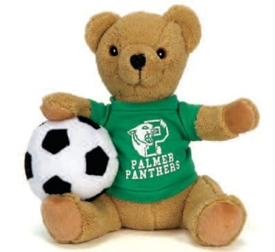 10" Soccer Player Bear Stuffed Animal 