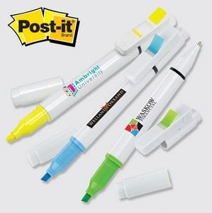Post-it® Trio Series Custom Printed Flag, Pen & Highlighter Combo (4CP) 