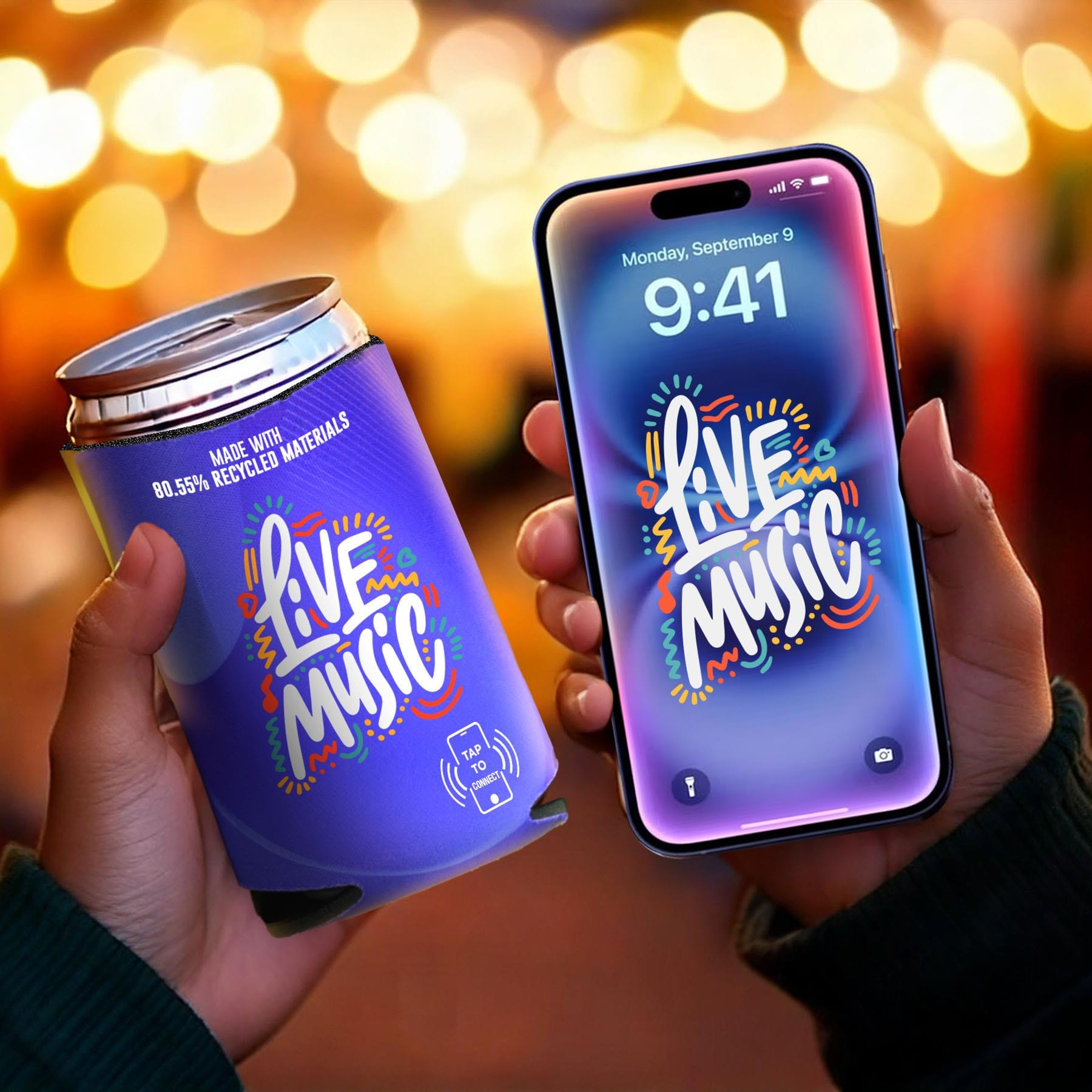 Full Color NFC EcoConnect Can Cooler 