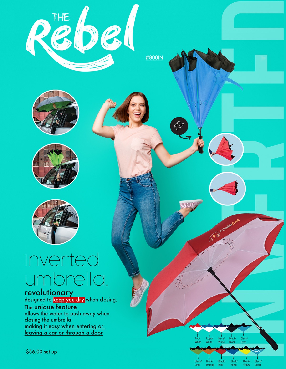 custom umbrella flyer for inverted umbrella