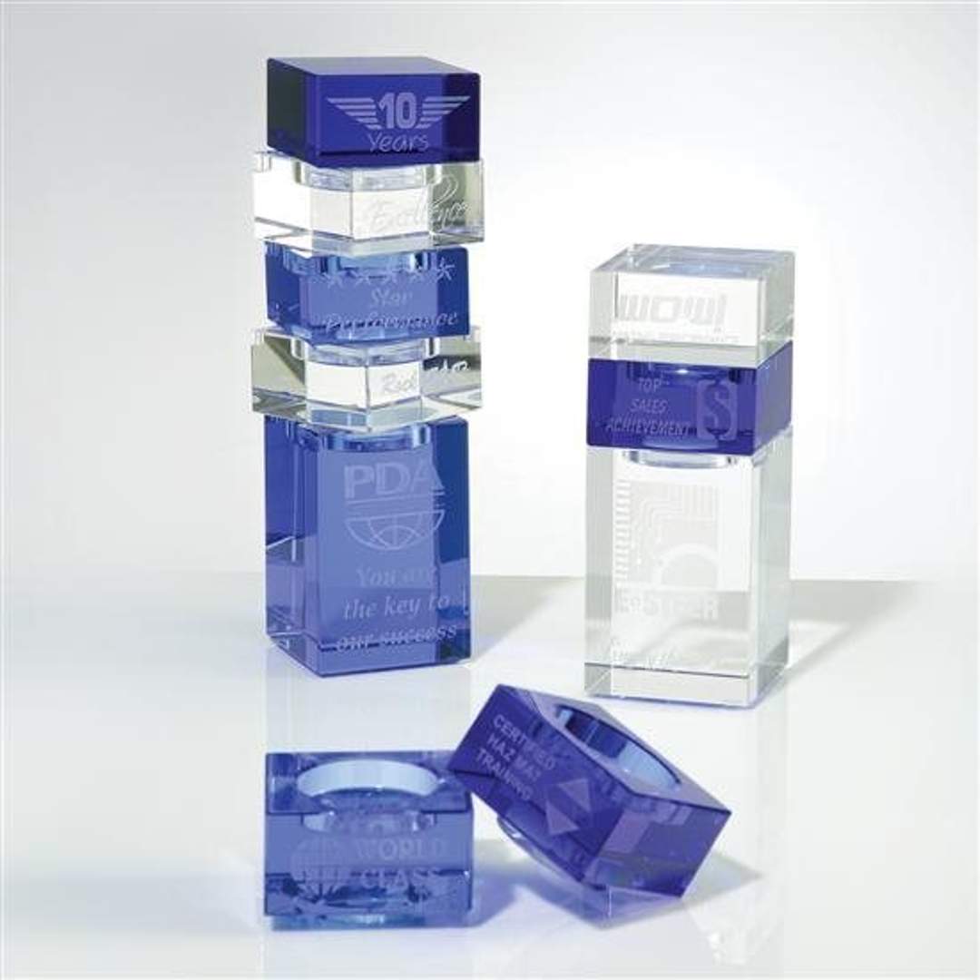 this award stacks to a tower in recognition of employees accomplishments