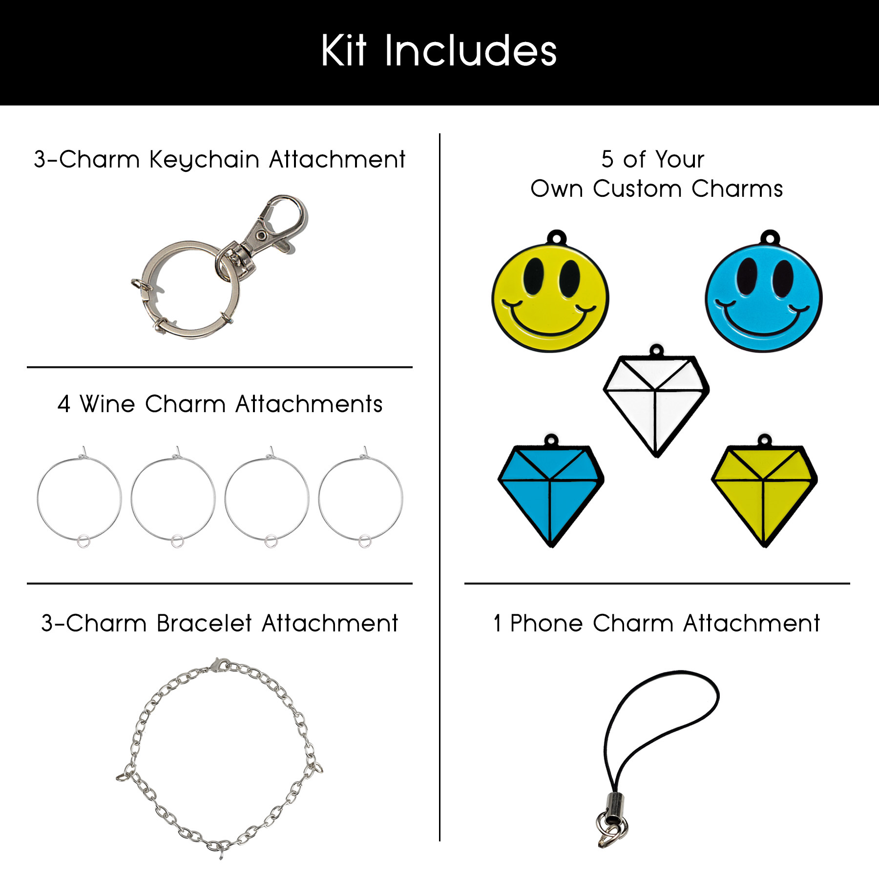 wine charm kit to design your own gift experience