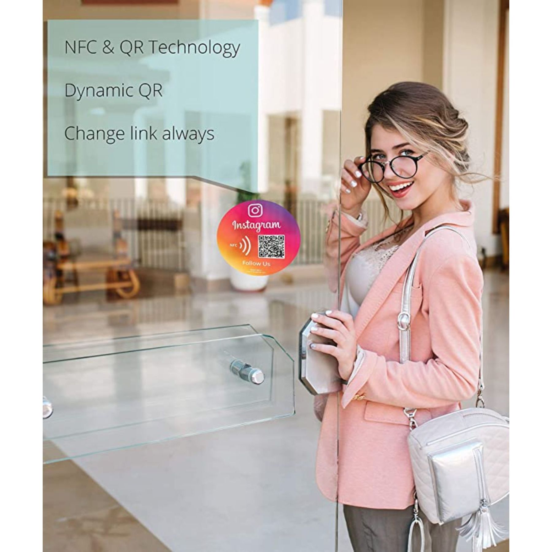 iTAGL NFC epoxy sticker for digital business networking