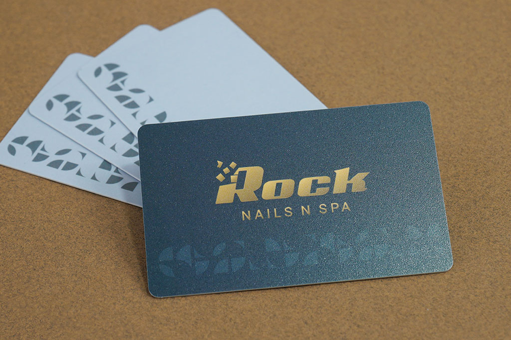 Matte PVC plastic business cards with full-color custom printing for professional branding