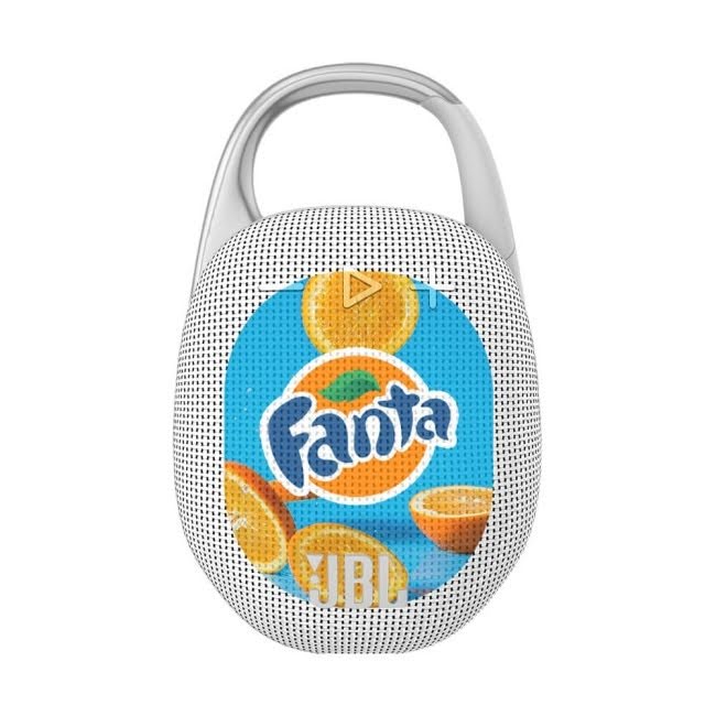 custom tech JBL Clip 5 speaker with full color edge-to-edge ColorMax brand wrap