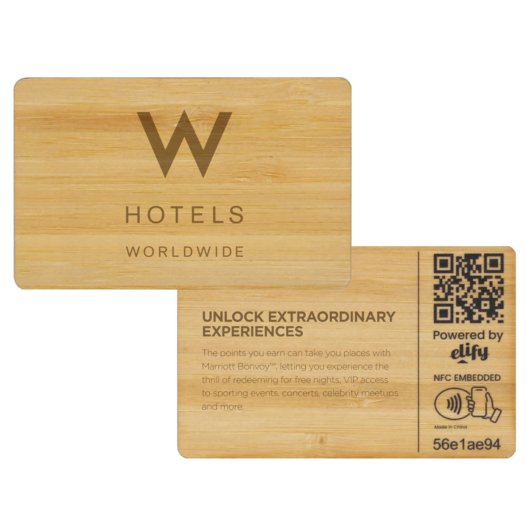 custom bamboo NFC digital business card branded