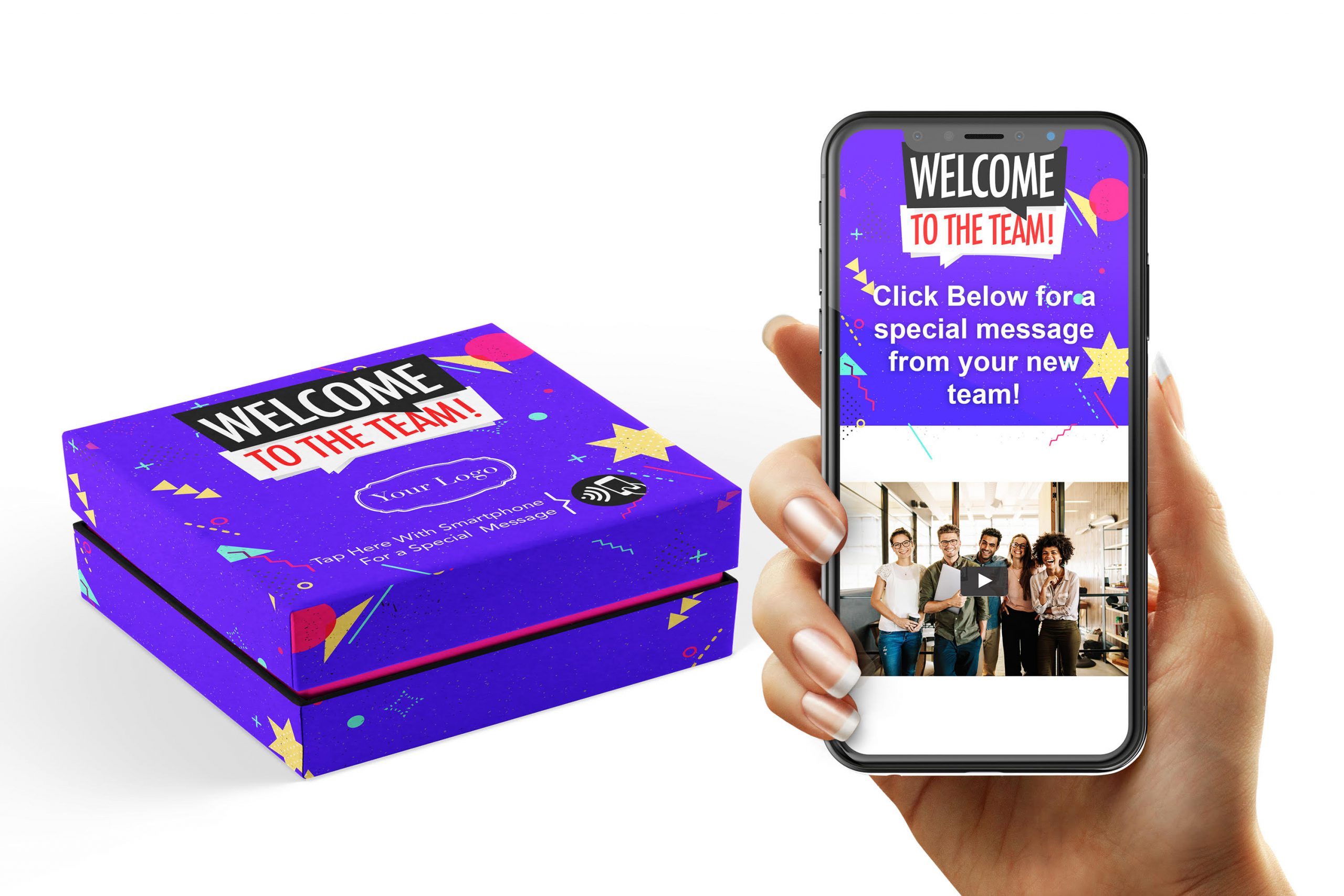NFC smart gift box for branded unboxing experience