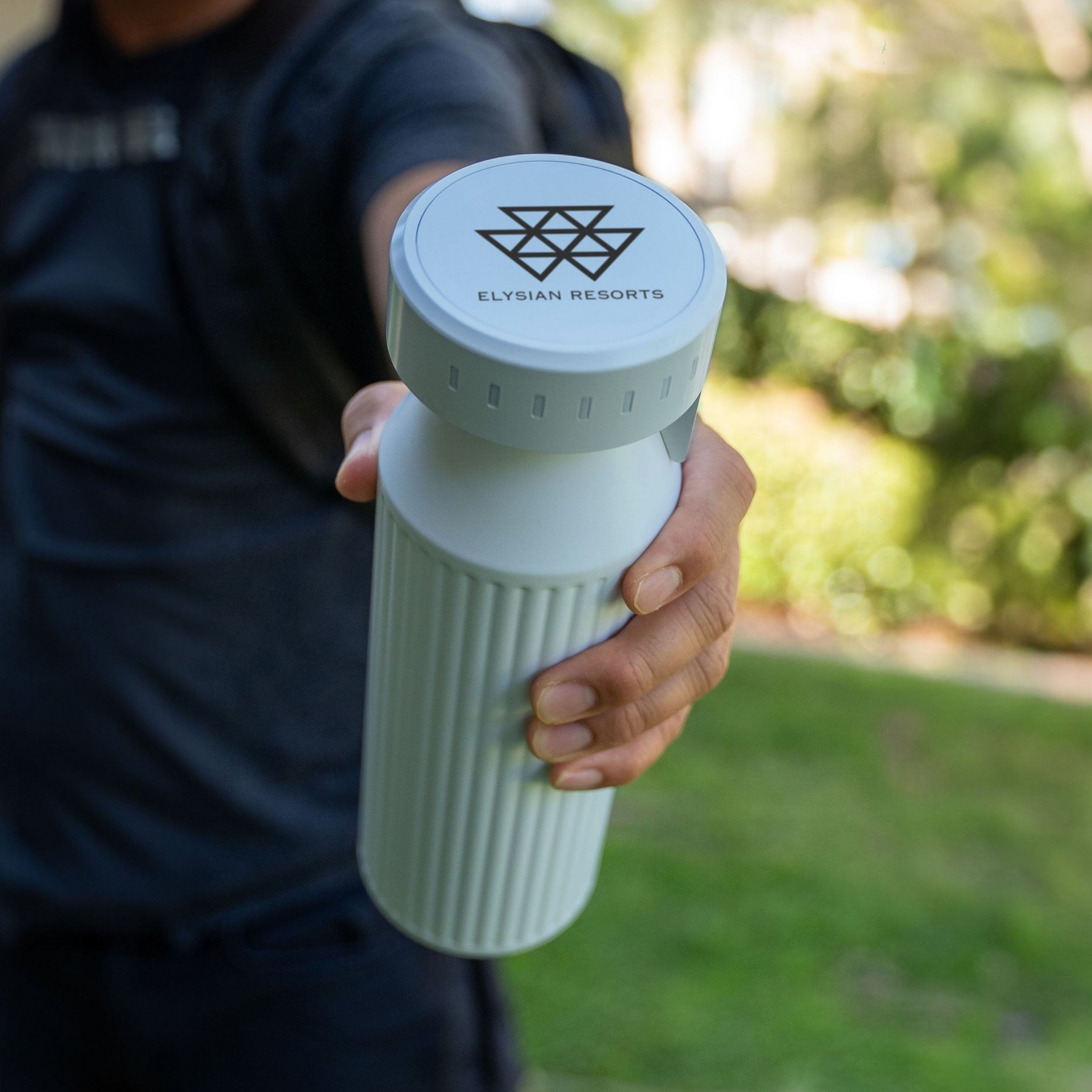 Timeos 650mL smart bottle with hydration reminder chip and branded custom swag no minimum