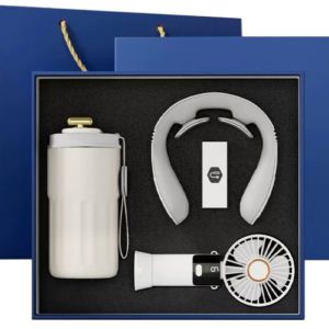 Neck Relief Portable Cooling Stainless Steel Smart Temperature Tumbler Gift Set