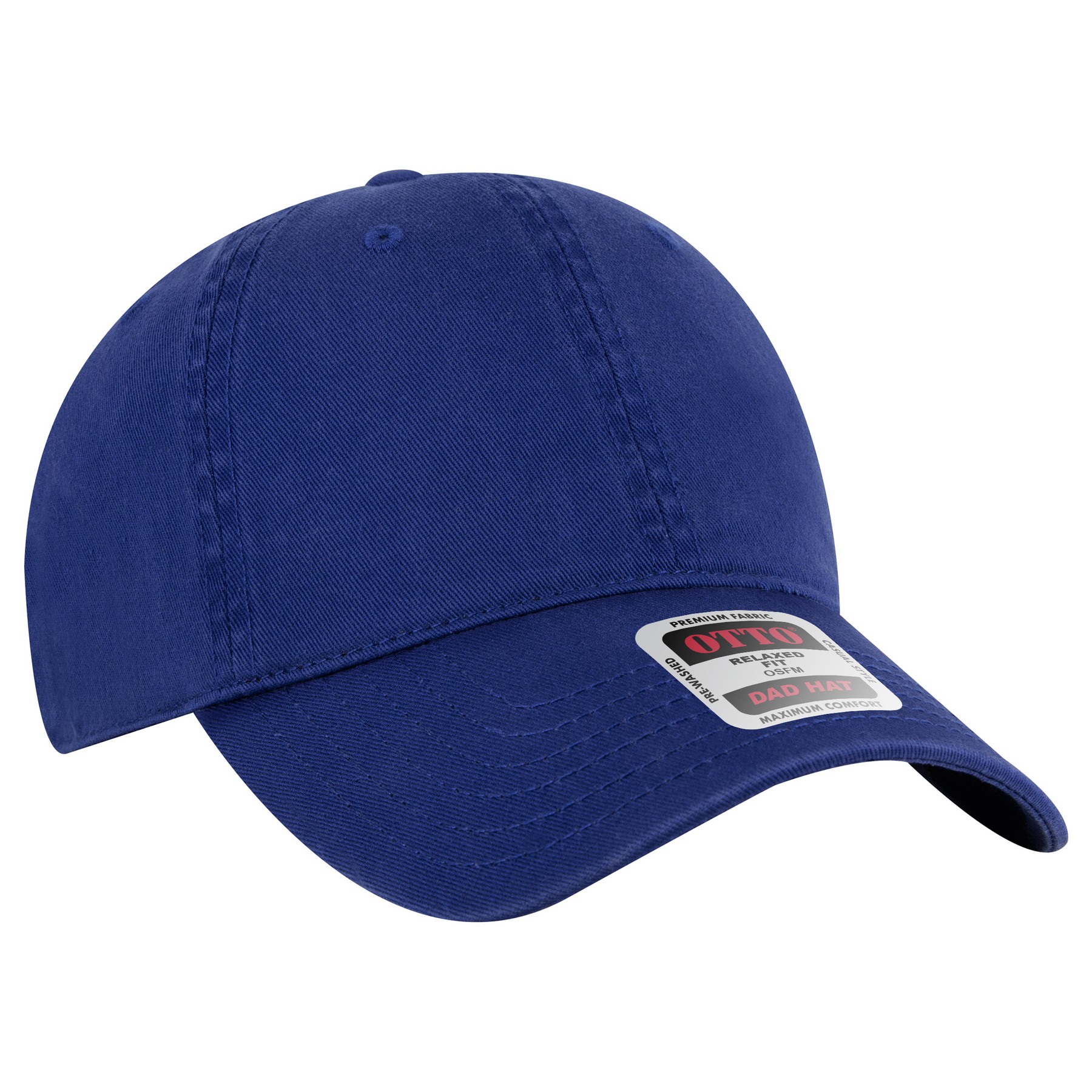 OTTO 6-panel garment washed cotton twill custom baseball cap in navy blue