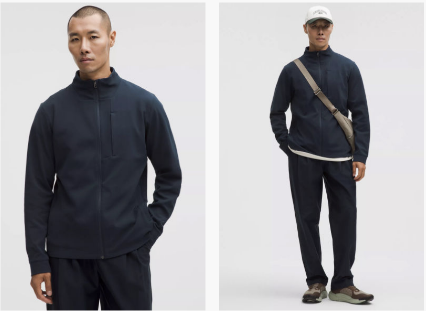 Lululemon business full zip corporate jackets including Define Track Jacket and Sojourn Jacket for branded apparel programs