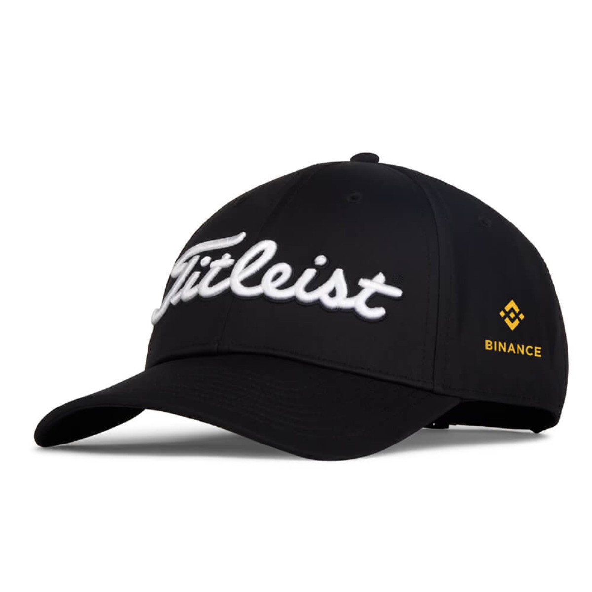custom titleist golf hat with branded patch on the side