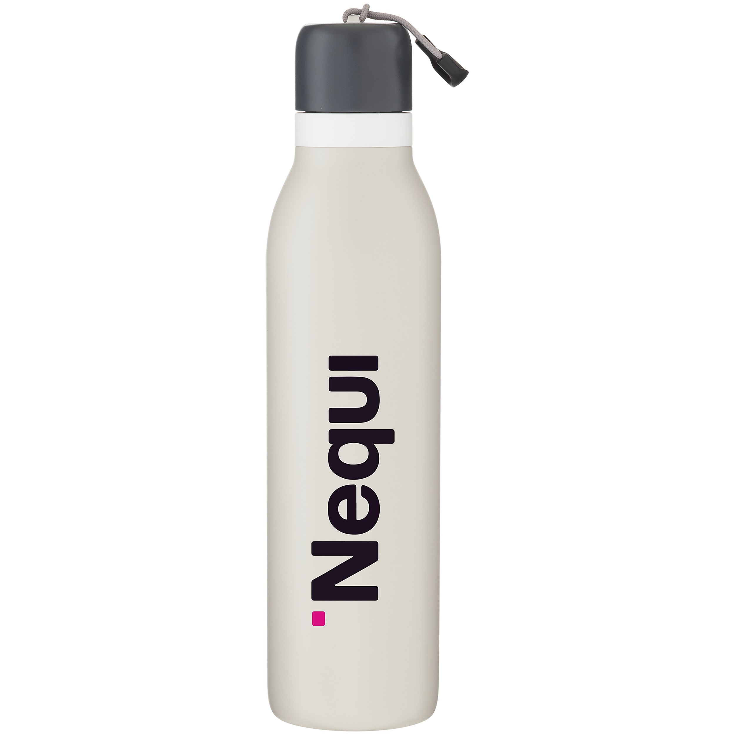Cream 24 oz Owala FreeSip Twist water bottle with Nequi logo printed
