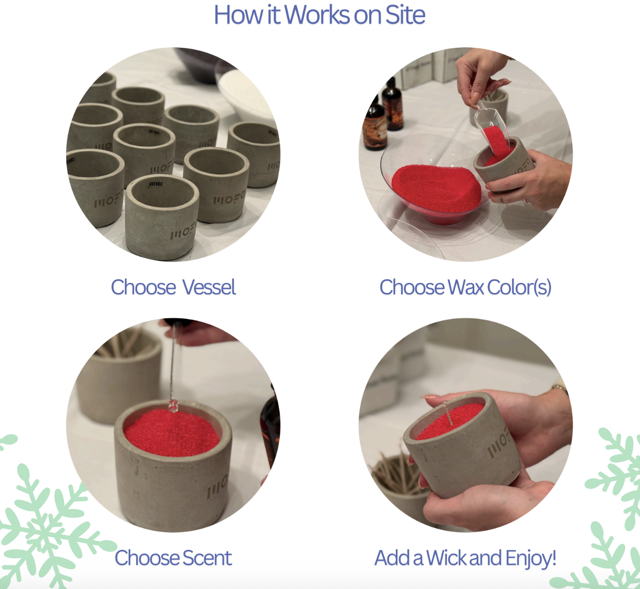Custom Candle Bar experience for corporate event gifting
