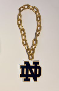Custom bling chain medallion corporate award with color-coordinated chain