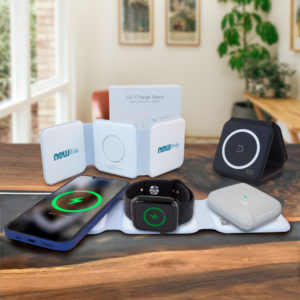 Chi-Charge Stack foldable 3-in-1 charger for phone, watch, and AirPods gift