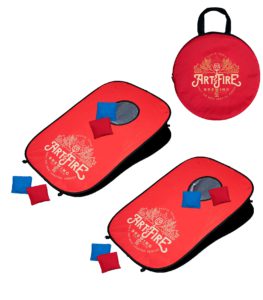 pop up cornhole game