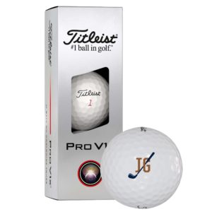 Titleist Pro V1 golf ball tin customized with company logo on the lid