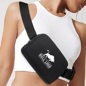Water-resistant crossbody fanny pack in multiple color options for custom branding