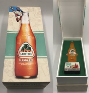 Jarritos custom gift box with built-in Bluetooth speaker for Oscars SWAG announcement