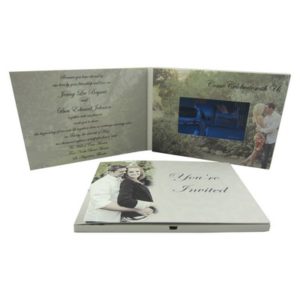 Custom HD video mailer brochure with built-in screen and full color printing